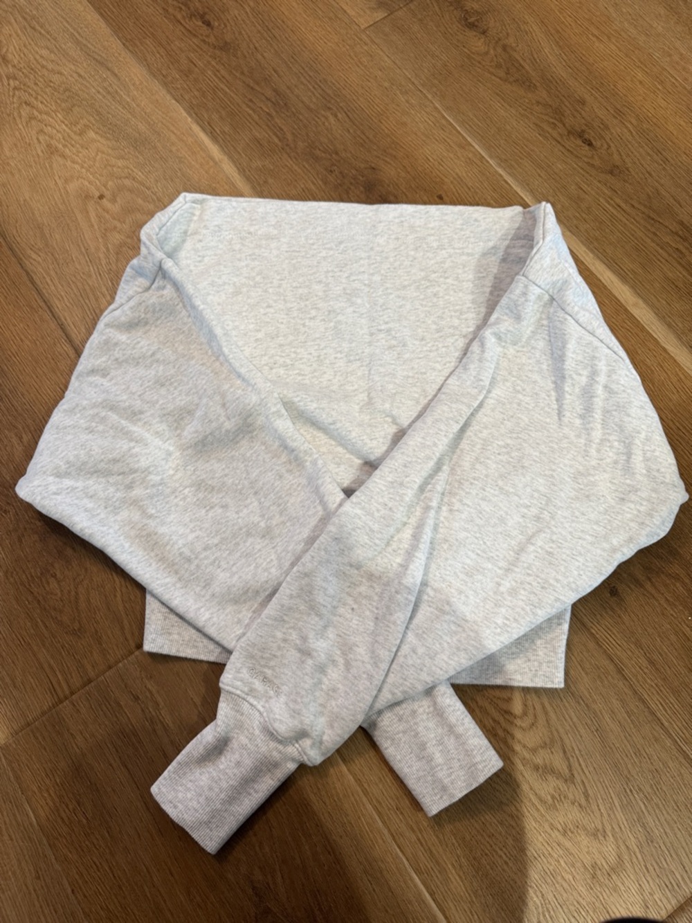 Garage Light Gray Off-the-Shoulder Sweater